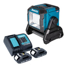 Makita ML 005 G SY Akku Baustellenleuchte 18 40 V max 3 600 lm 2x Akku 1 5 Ah Ladegeraet 0 - toolbrothers