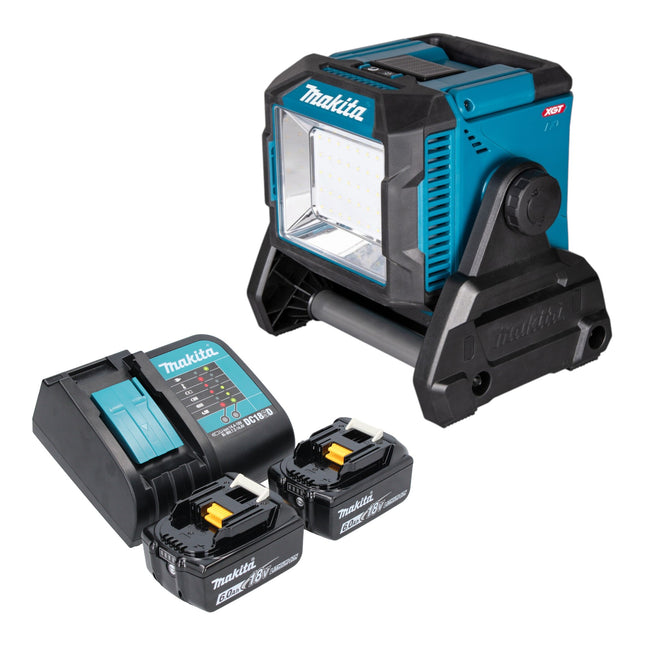 Makita ML 005 G SG Akku Baustellenleuchte 18 40 V max 3 600 lm 2x Akku 6 0 Ah Ladegeraet 0 - toolbrothers