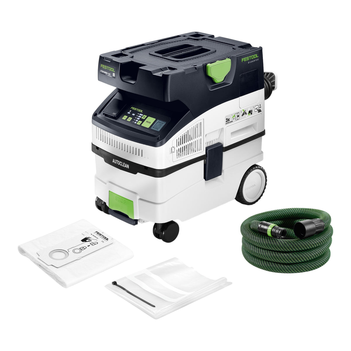 Festool CTM MIDI I AC CLEANTEC Aspiratore mobile 1200 W 15 l Classe di polvere M ( 578552 )