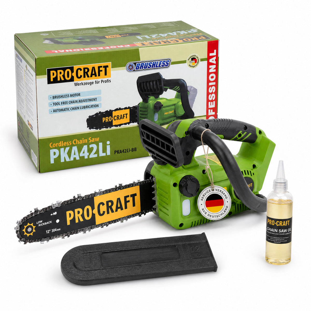 Motosega a batteria Procraft PKA42Libb 20 V 304 mm Brushless Solo - senza batteria, senza caricabatteria