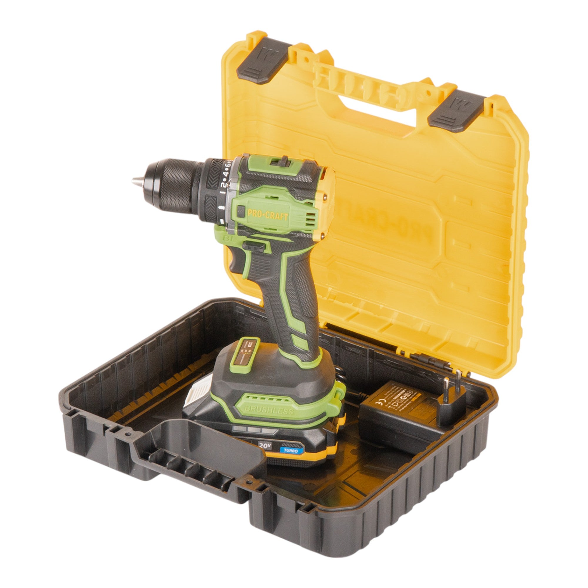 Procraft PA18Pro Akku Bohrschrauber 20 V 30 Nm Brushless 1x Akku 1 5 Ah Ladegeraet Koffer 1 - toolbrothers