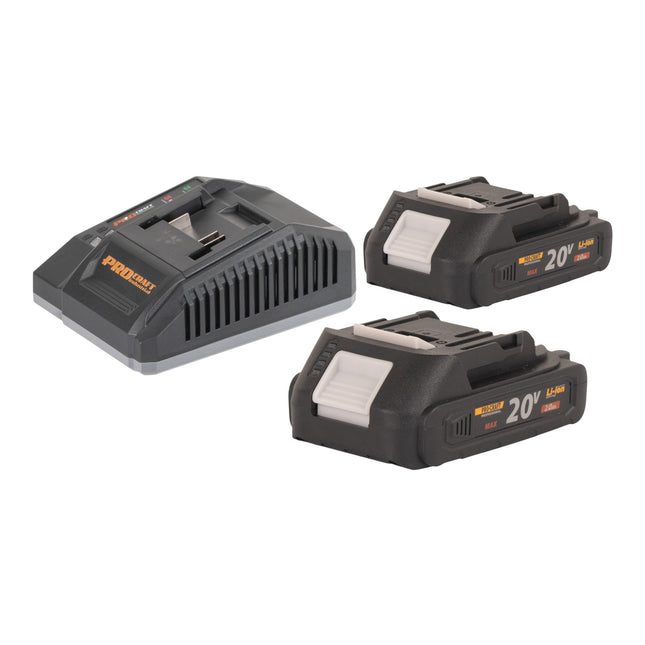Procraft Starter Pack C20 4 Ladegeraet 20 V 4 A 2x 20 2A Akku 2 0 Ah 0 - toolbrothers