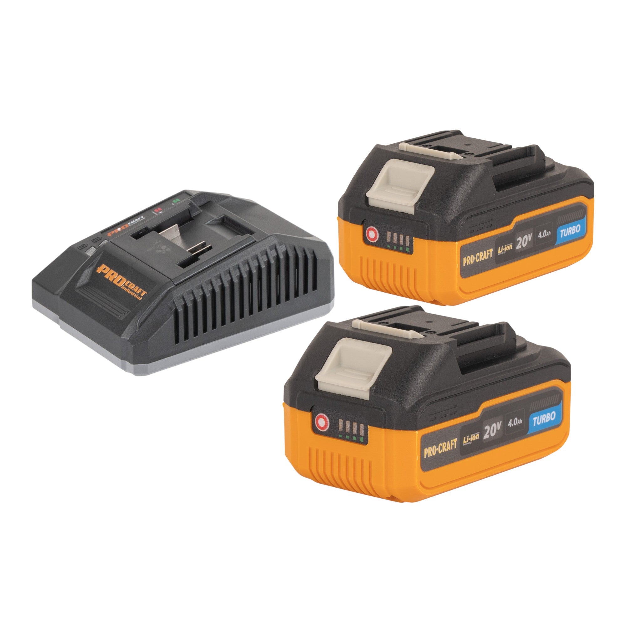 Procraft Starter Pack C20 4 Ladegeraet 20 V 4 A 2x 20 4 Turbo Akku 4 0 Ah 0 - toolbrothers