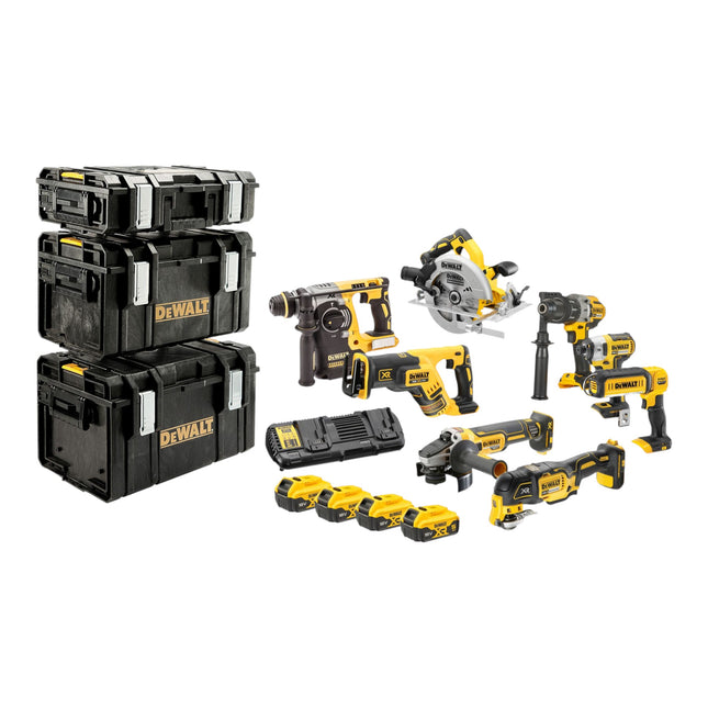 DeWalt DCK 853 P4T Akku Werkzeug Set 18 V DCD 996 DCF 887 DCH 273 DCG 405 DCS 367 DCS 356 DCS 565 DCL 050 4x Akku 5 0 Ah Ladegeraet 4x T STAK Trolley 0 - toolbrothers