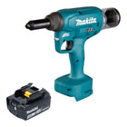 Makita DRV 150 M1 Akku Blindnietsetzgeraet 18 V 10 kN 2 4 4 8 mm Brushless 1x Akku 4 0 Ah ohne Ladegeraet 0 - toolbrothers