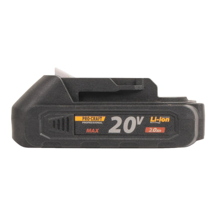 Procraft Industrial AG125Cbb Akku Flachkopf Winkelschleifer 20 V 125 mm Brushless 1x Akku 2 0 Ah ohne Ladegeraet 3 - toolbrothers