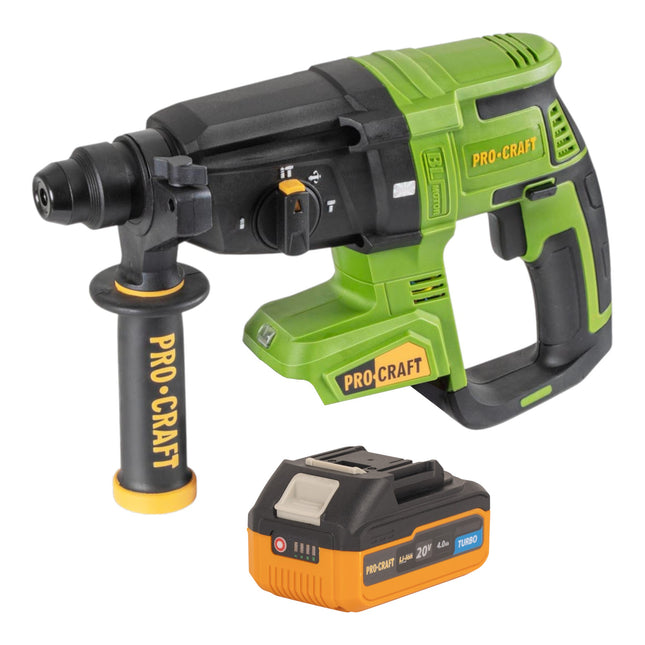 Procraft PHA40bb Akku Bohrhammer 20 V 2 6 J SDS plus Brushless 1x Akku 4 0 Ah ohne Ladegeraet 0 - toolbrothers