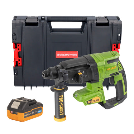 Procraft PHA40bb Akku Bohrhammer 20 V 2 6 J SDS plus Brushless 1x Akku 4 0 Ah RHINO Toolcase ohne Ladegeraet 0 - toolbrothers