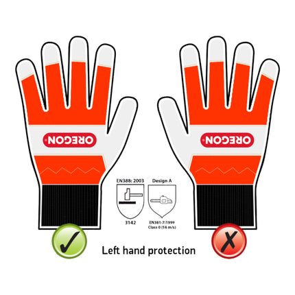 Oregon 91305L Kettensaegen Schutzhandschuhe Linksschutz 3 - toolbrothers
