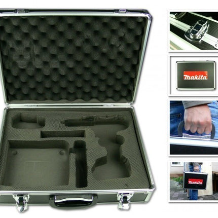 Makita BHP 452 18 V Li-ion Akku Schlagbohrschrauber weiß + Makita Akku BL1830 B+ DC18RC + Alu Koffer - Toolbrothers