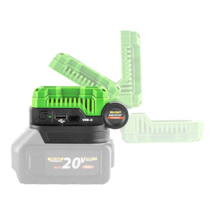 Procraft LL20bb Akku LED Strahler 20 V 500 lm 1x Akku 4 0 Ah ohne Ladegeraet 4 - toolbrothers