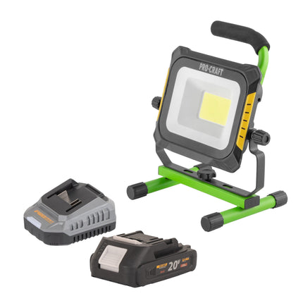 Procraft LP20 Akku LED Strahler 20 V IP 20 1x Akku 2 0 Ah Ladegeraet 0 - toolbrothers