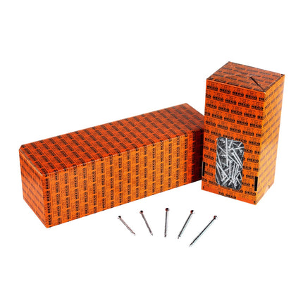 HECO UNIX-top Dielenschraube 3,5 x 50 mm 1000 Stk. Torx T-10 Linsensenkkopf Vollgewinde verzinkt A2K ( 2x 46498 ) - Toolbrothers