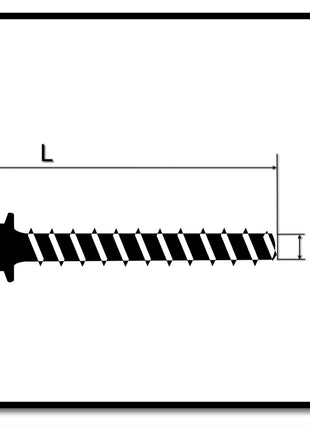 HECO MULTI-MONTI-plus SS Betonschraube 7,5 x 60 mm 100 Stk. SW 10 Sechskantkopf verzinkt A2K ( 2x 48393 ) - Toolbrothers