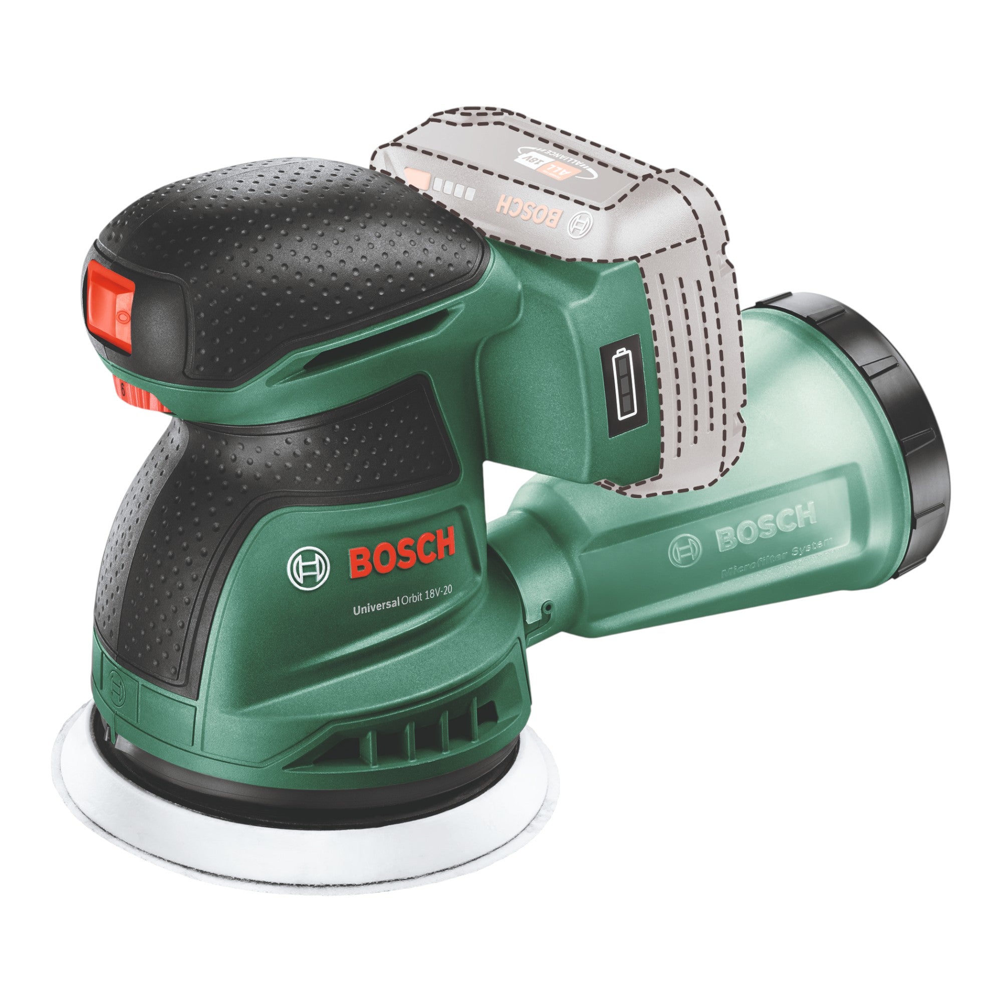 Bosch UniversalOrbit 18V 20 Akku Exzenterschleifer 18 V 125 mm 1x Akku 2 5 Ah Ladegeraet 1 - toolbrothers