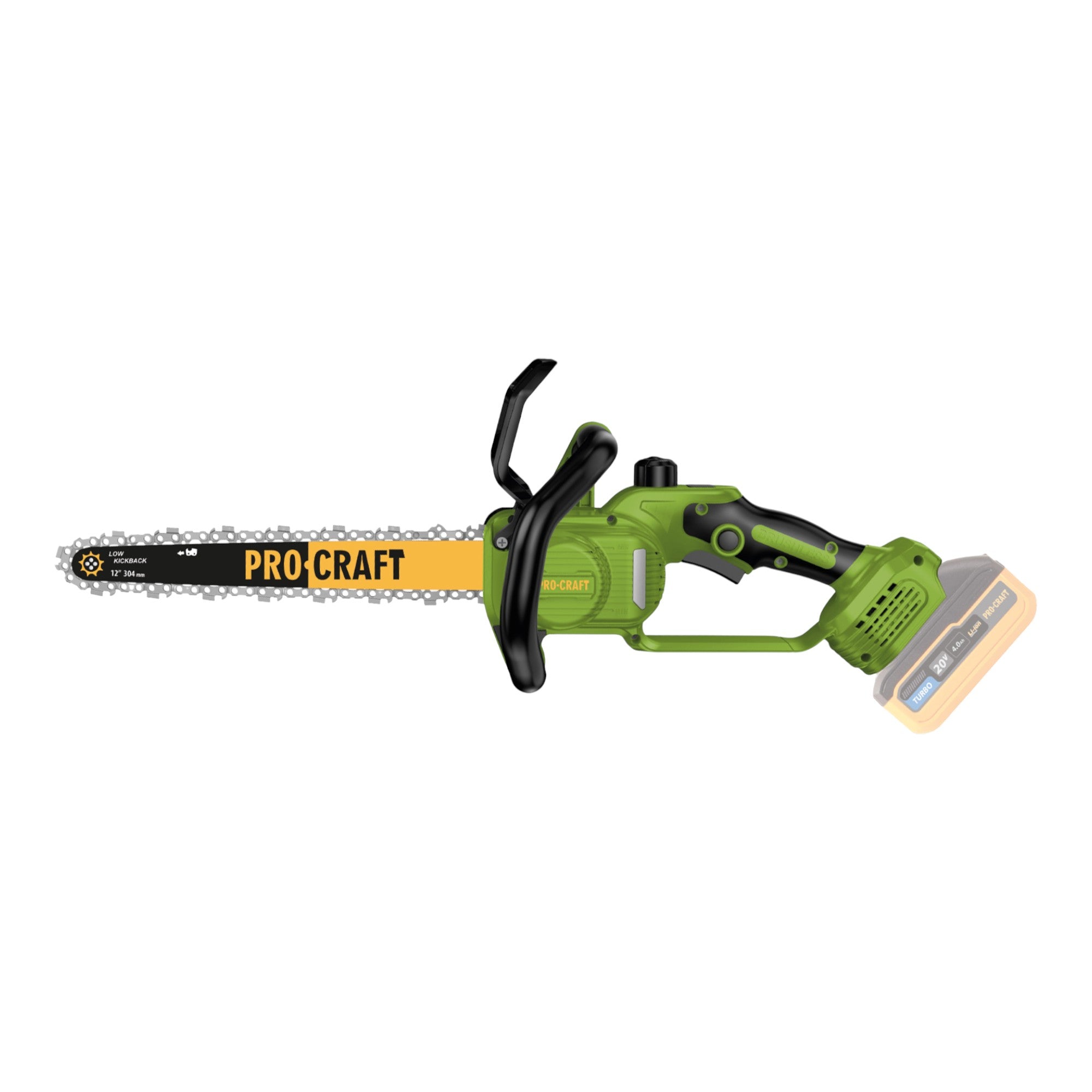 Procraft PKA33 BB Akku Kettensaege 20 V 304 mm Brushless 2x Akku 2 0 Ah Ladegeraet 4 - toolbrothers