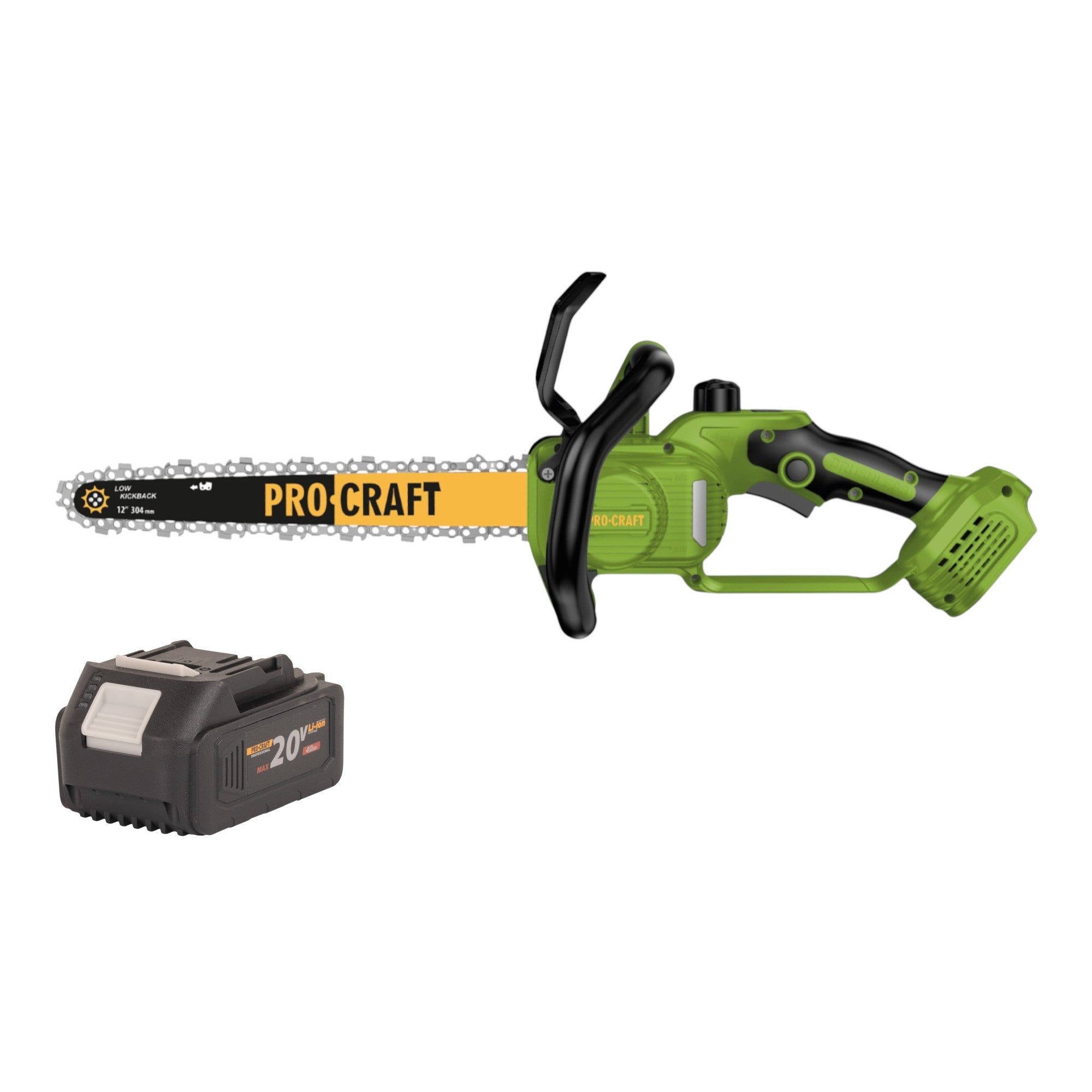 Procraft PKA33 BB Akku Kettensaege 20 V 304 mm Brushless 1x Akku 4 0 Ah ohne Ladegeraet 0 - toolbrothers
