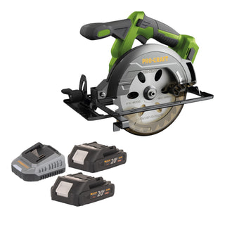 Procraft PCA32 BB Akku Handkreissaege 20 V 165 mm Brushless 2x Akku 2 0 Ah Ladegeraet 0 - toolbrothers