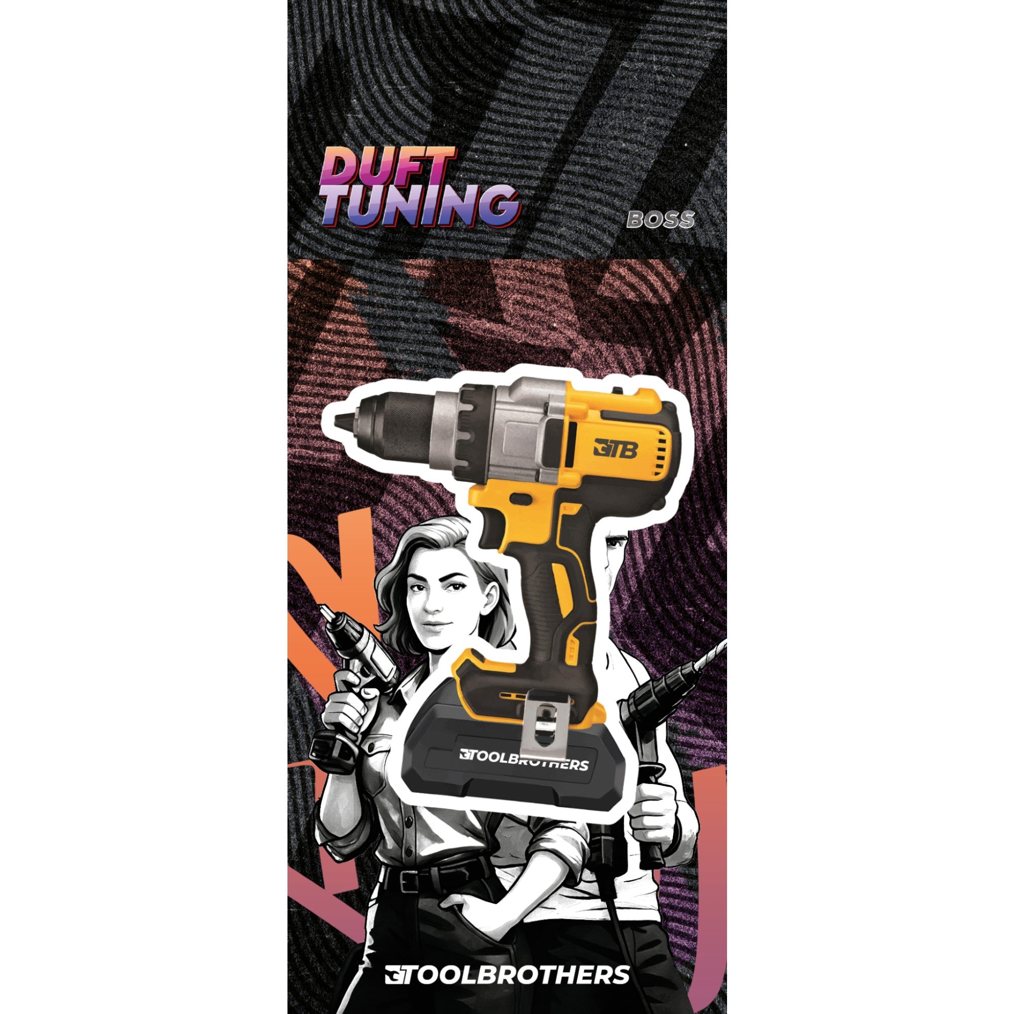 Toolbrothers Duftbaum FLEX YELLOW AKKUSCHRAUBER Design Duft BOSS maskuline Duftnoten 0 - toolbrothers