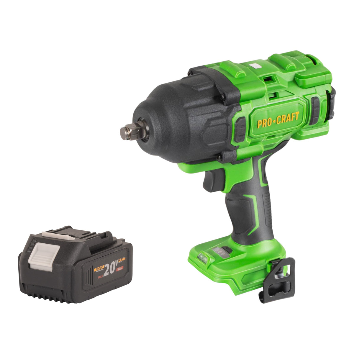 Avvitatore a impatto a batteria Procraft PWA80bb 20 V 1600 Nm 1/2" Brushless + 1x batteria 4,0 Ah - senza caricabatterie