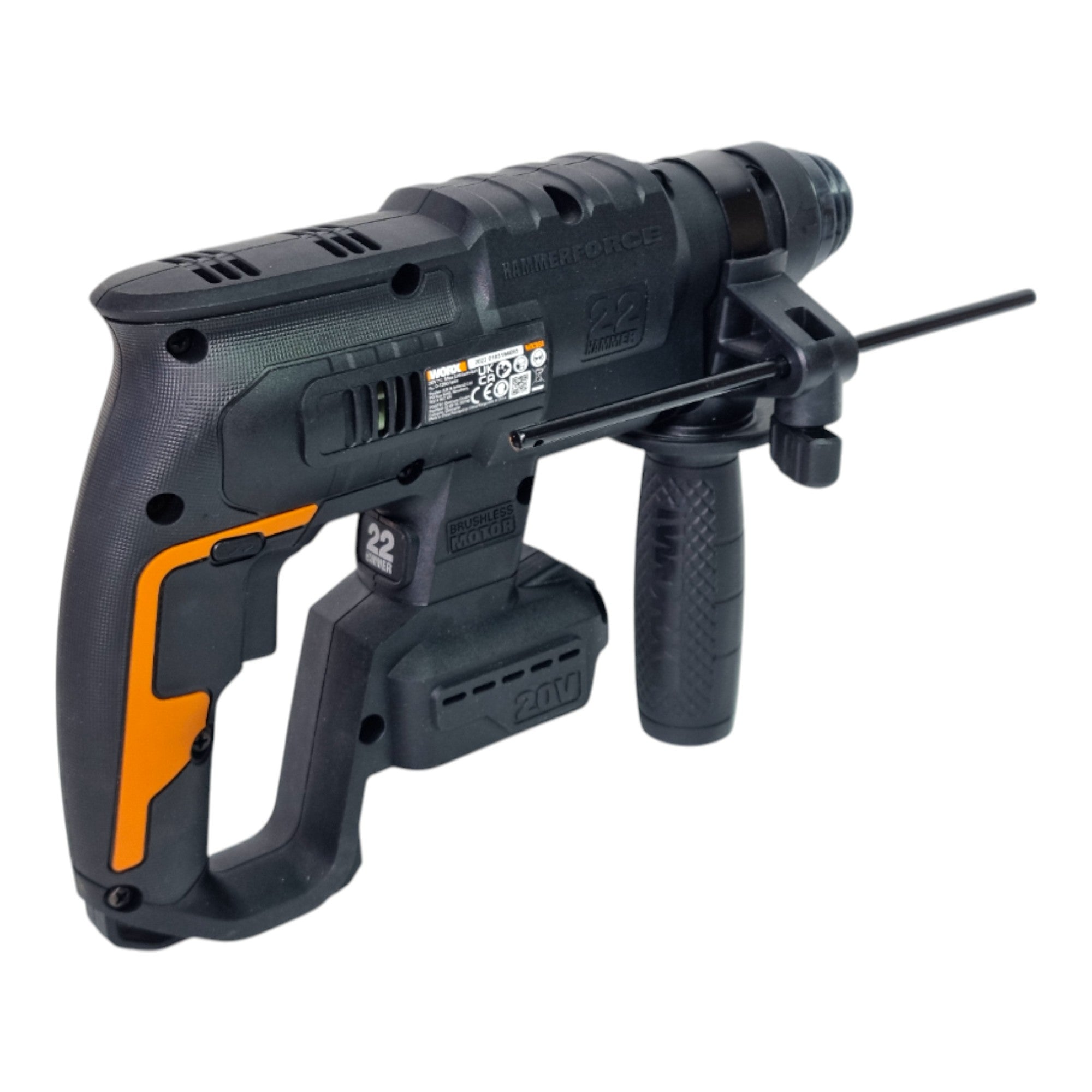 Worx WX381 9 Akku Kombihammer 20 V 2 0 J SDS plus PowerShare Brushless Solo ohne Akku ohne Ladegeraet 2 - toolbrothers