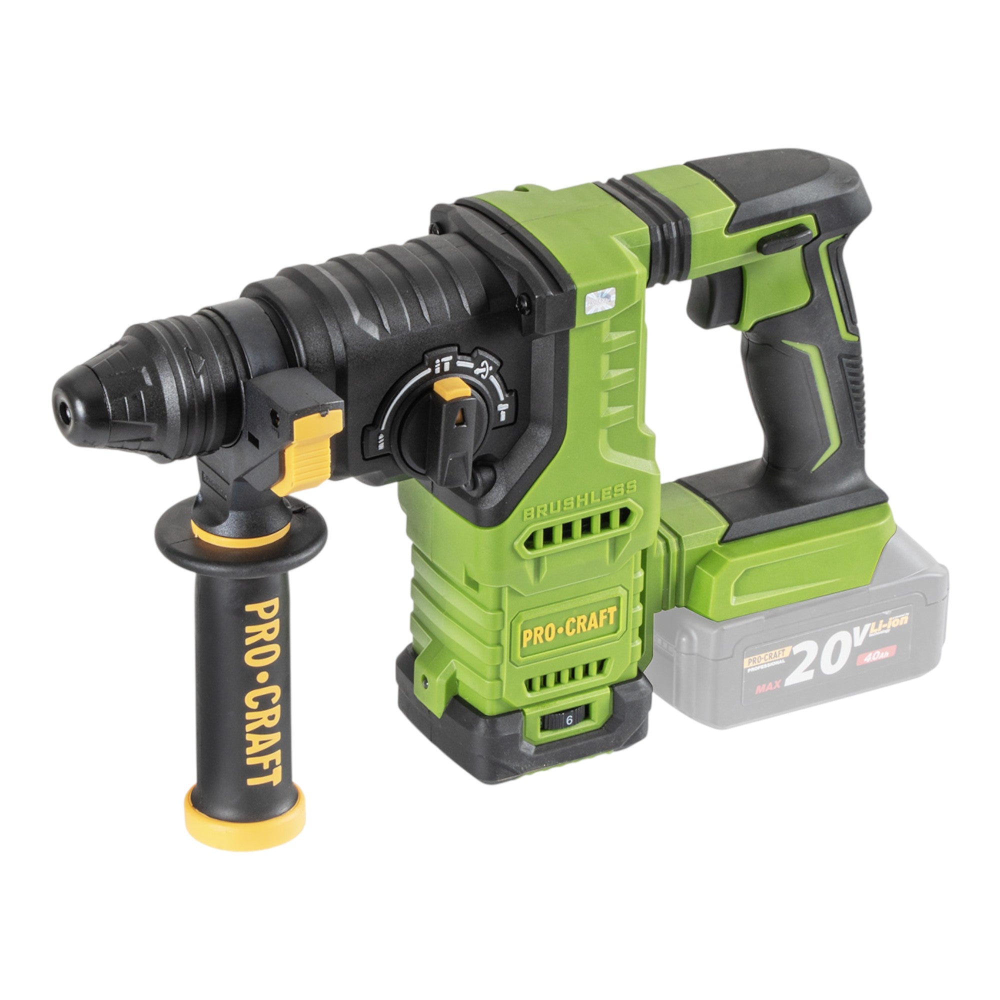 Procraft PHA30 bb c Akku Bohrhammer 20 V 2 8 J SDS plus Brushless Koffer ohne Akku ohne Ladegeraet 1 - toolbrothers