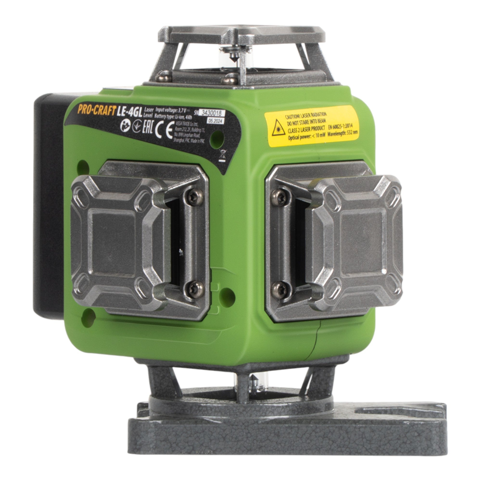 Procraft LE 4GL Akku Kreuzlinienlaser 3 7 V 40 m gruen selbstnivellierend 1x Akku 4 0 Ah Ladegeraet 2 - toolbrothers