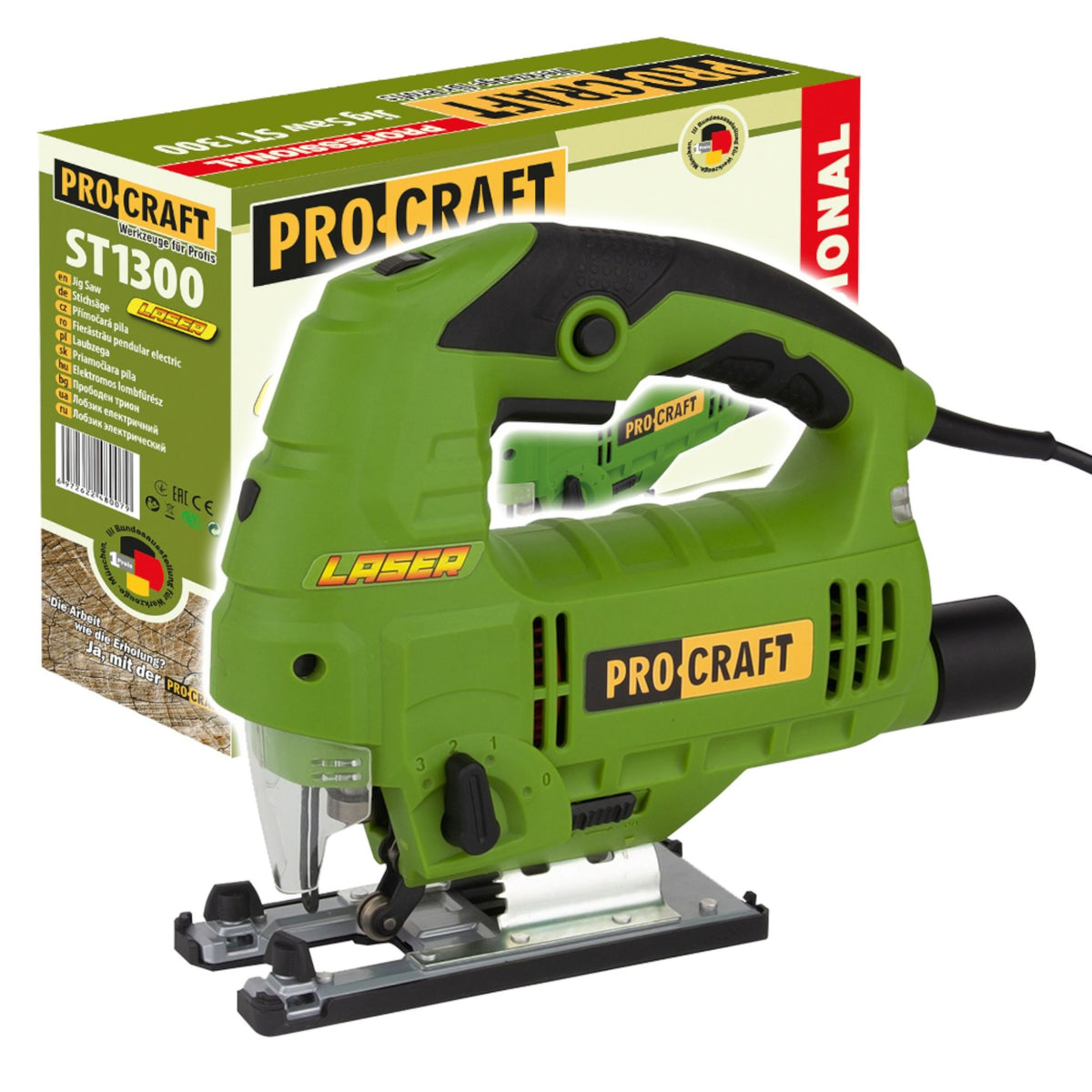 Seghetto alternativo Procraft ST1300 800 Watt 110 mm