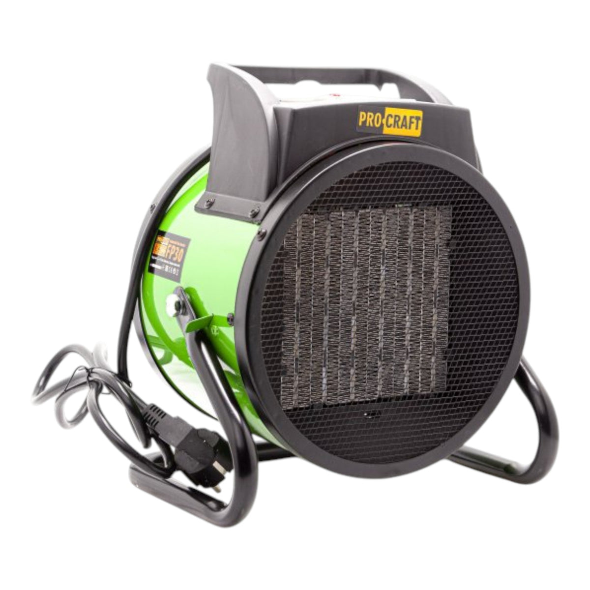 Procraft FP30 Termoventilatore elettrico Riscaldatore Riscaldamento 3 kW 3 livelli di potenza 25/1500/3000 W per officine, cantine, cantieri ecc. incl. protezione da surriscaldamento