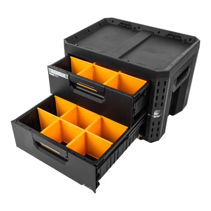 Toughbuilt STACKTECK Werkzeug Box abschliessbar mit 2 Schubladen 533 x 406 x 395 mm TB B1 D 72  1 - toolbrothers