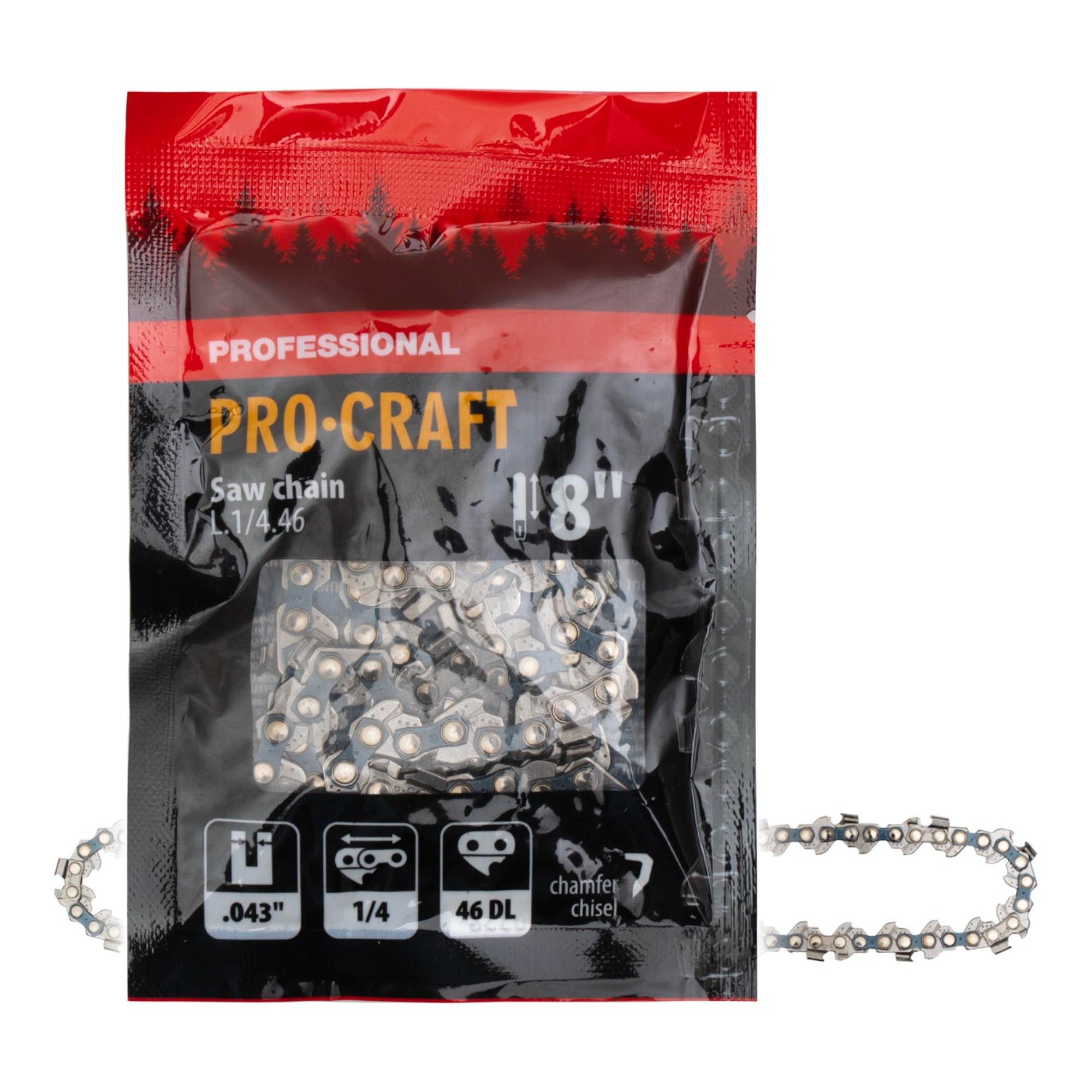 Procraft L 1 4 46 Saegekette 8 200 mm 1 4 1 1 mm 46 TG fuer Kettensaege  0 - toolbrothers