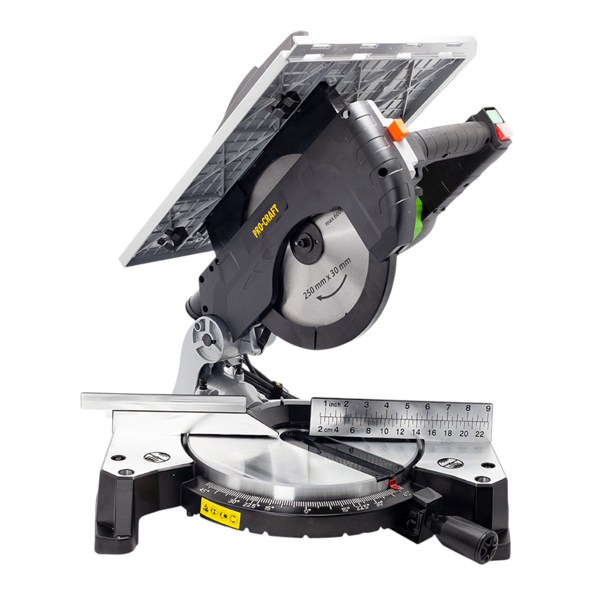 Procraft CMS25 Troncatrice e sega da tavolo 1800 Watt 250 mm + lama