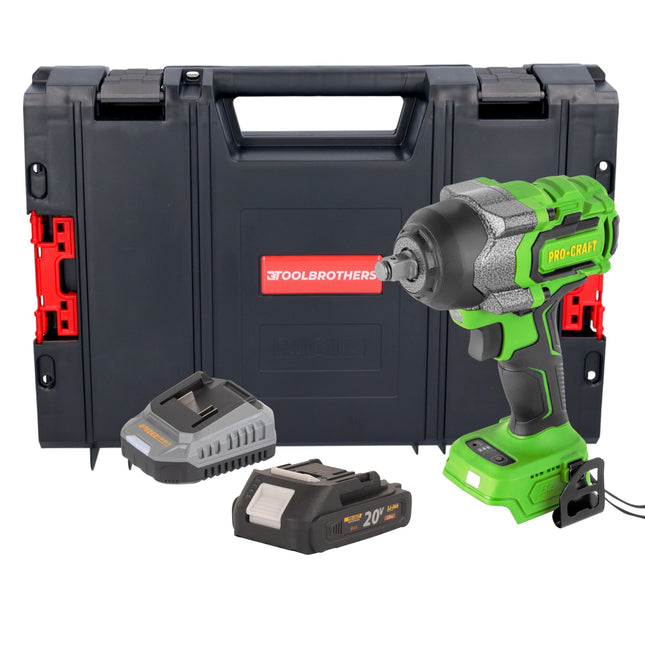 Procraft PWA36bb Akku Schlagschrauber 20 V 850 Nm 1 2 Brushless 1x Akku 2 0 Ah Ladegeraet RHINO Toolcase 0 - toolbrothers
