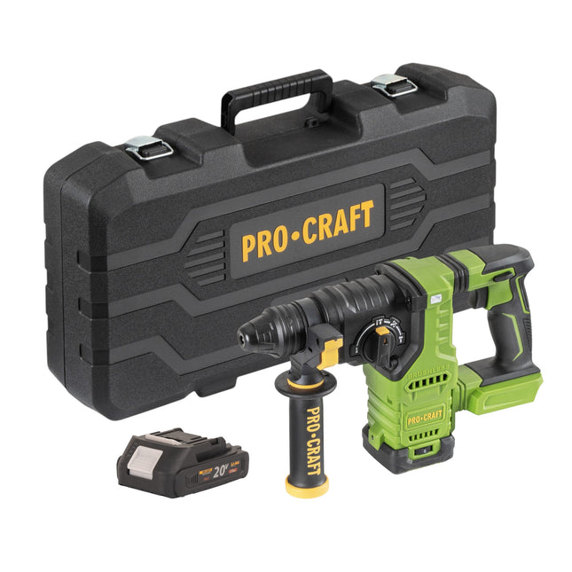 Procraft PHA30 bb c Akku Bohrhammer 20 V 2 8 J SDS plus Brushless 1x Akku 2 0 Ah Koffer ohne Ladegeraet 0 - toolbrothers