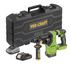 Procraft PHA30 bb c Akku Bohrhammer 20 V 2 8 J SDS plus Brushless 1x Akku 2 0 Ah Ladegeraet Koffer 0 - toolbrothers