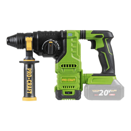 Procraft PHA30 bb c Akku Bohrhammer 20 V 2 8 J SDS plus Brushless 1x Akku 2 0 Ah Ladegeraet Koffer 2 - toolbrothers