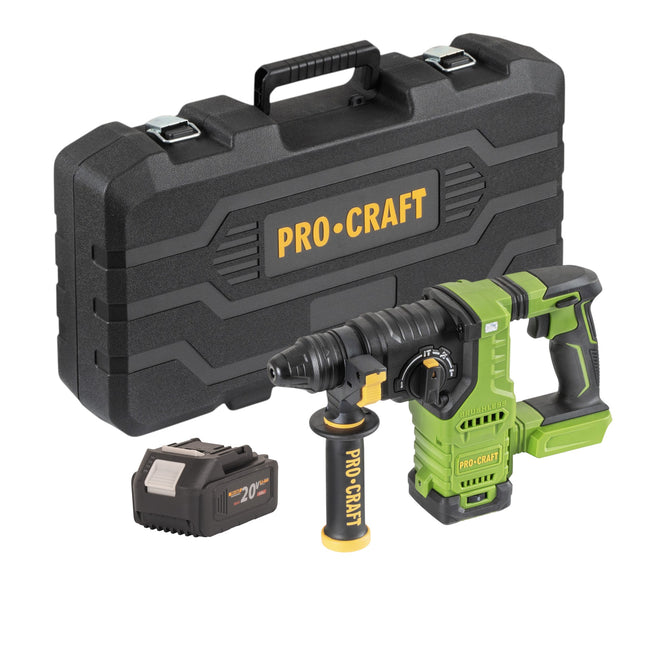 Procraft PHA30 bb c Akku Bohrhammer 20 V 2 8 J SDS plus Brushless 1x Akku 4 0 Ah Koffer ohne Ladegeraet 0 - toolbrothers