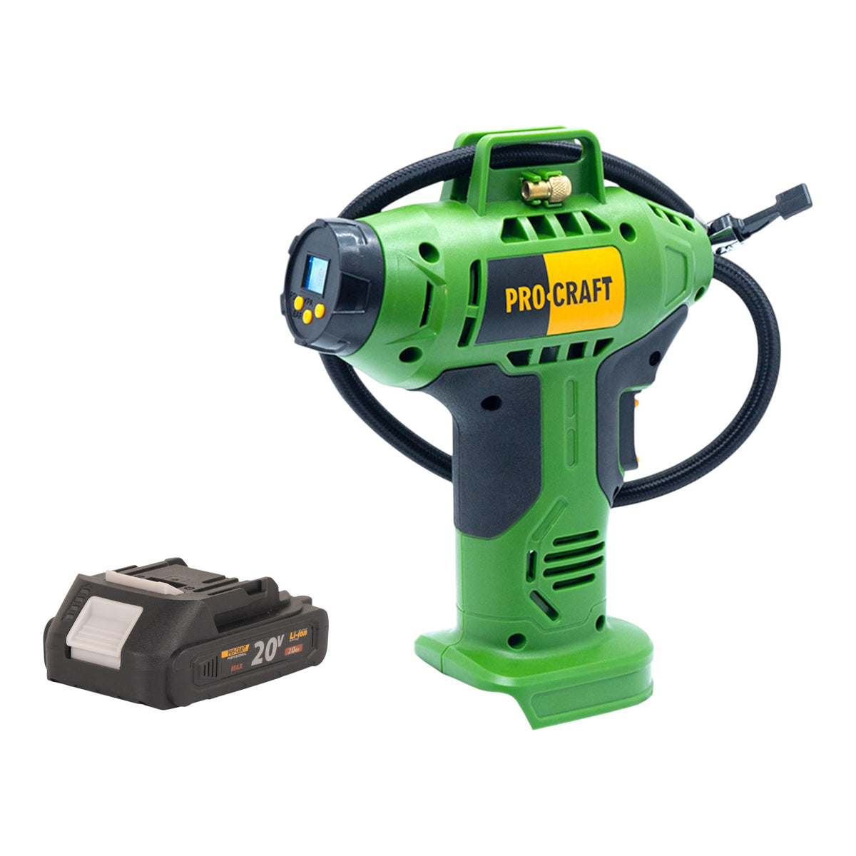 Compressore a batteria Procraft LK20 20 V 11 bar + 1x batteria 2,0 Ah - senza caricabatteria