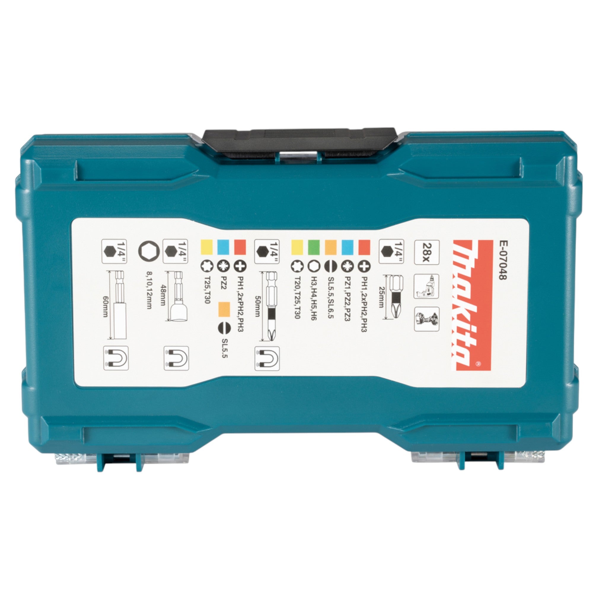 Makita Steckschluessel Bit Set 28 teilig E 07048 Bits Steckschluessel magnetischer Bithalter 3 - toolbrothers