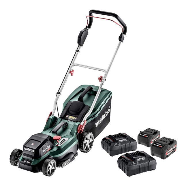 Metabo RM 36 18 LTX BL 36 Akku Rasenmaeher 36 V 2x 18 V 36 cm 601716650 Brushless 2x Akku 5 2 Ah 2x Ladegeraet 0 - toolbrothers