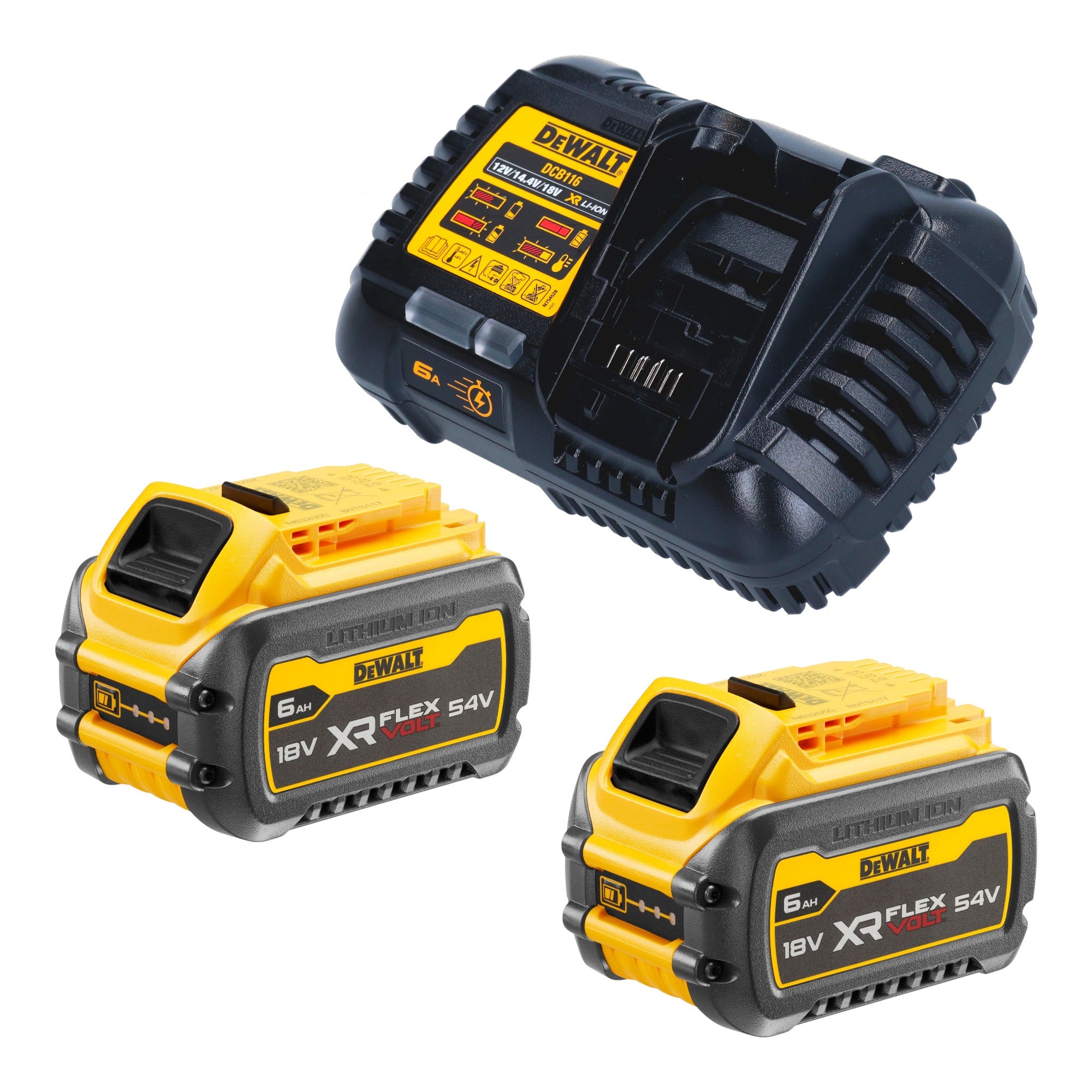 DeWalt DCK 2016 T2T Akku Kombopack Set 18 V 54 V FlexVOLT DCD 999 Schlagbohrschrauber DCG 418 Winkelschleifer 2x Akku 6 0 Ah Ladegeraet TSTAK 4 - toolbrothers