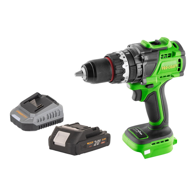 Procraft PA18ProBL BB Akku Schlagbohrschrauber 20 V 180 Nm Brushless 1x Akku 2 0 Ah Ladegeraet 0 - toolbrothers