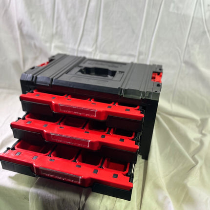 Qbrick System PRO Drawer 3 Toolbox 2 0 Expert stapelbar 450 x 310 x 244 mm 3x 4 5 l IP54 mit drei Schublaeden 21 Inlays Beschaedigt 1 - toolbrothers