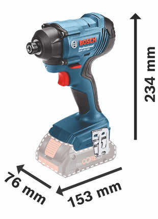 Bosch GDR 18V-160 Professional Akku Drehschlagschrauber 18 V 160 Nm 1/4" + 1x Akku 2,0 Ah + Ladegerät