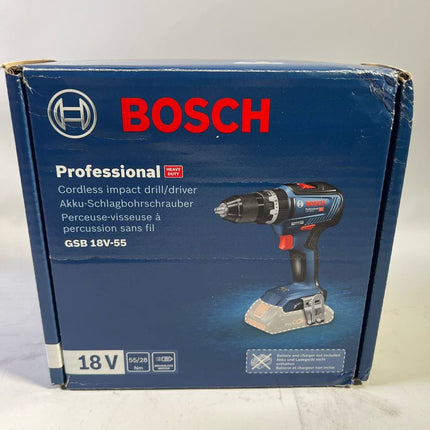Bosch GSB 18V 55 Professional Akku Schlagbohrschrauber 18 V 55 Nm Brushless 06019H5302 Solo ohne Akku ohne Ladegeraet Reparaturgeraet 2 - toolbrothers