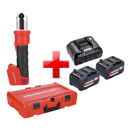 Rothenberger ROMAX NANO Akku Pressmaschine 18 V 34 kN CAS 2x Akku 4 0 Ah Ladegeraet Rocase 0 - toolbrothers