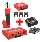 Rothenberger ROMAX NANO Akku Pressmaschine 18 V 34 kN CAS 1x Akku 2 0 Ah Ladegeraet 3 tlg SV Pressbacken Set Rocase 0 - toolbrothers