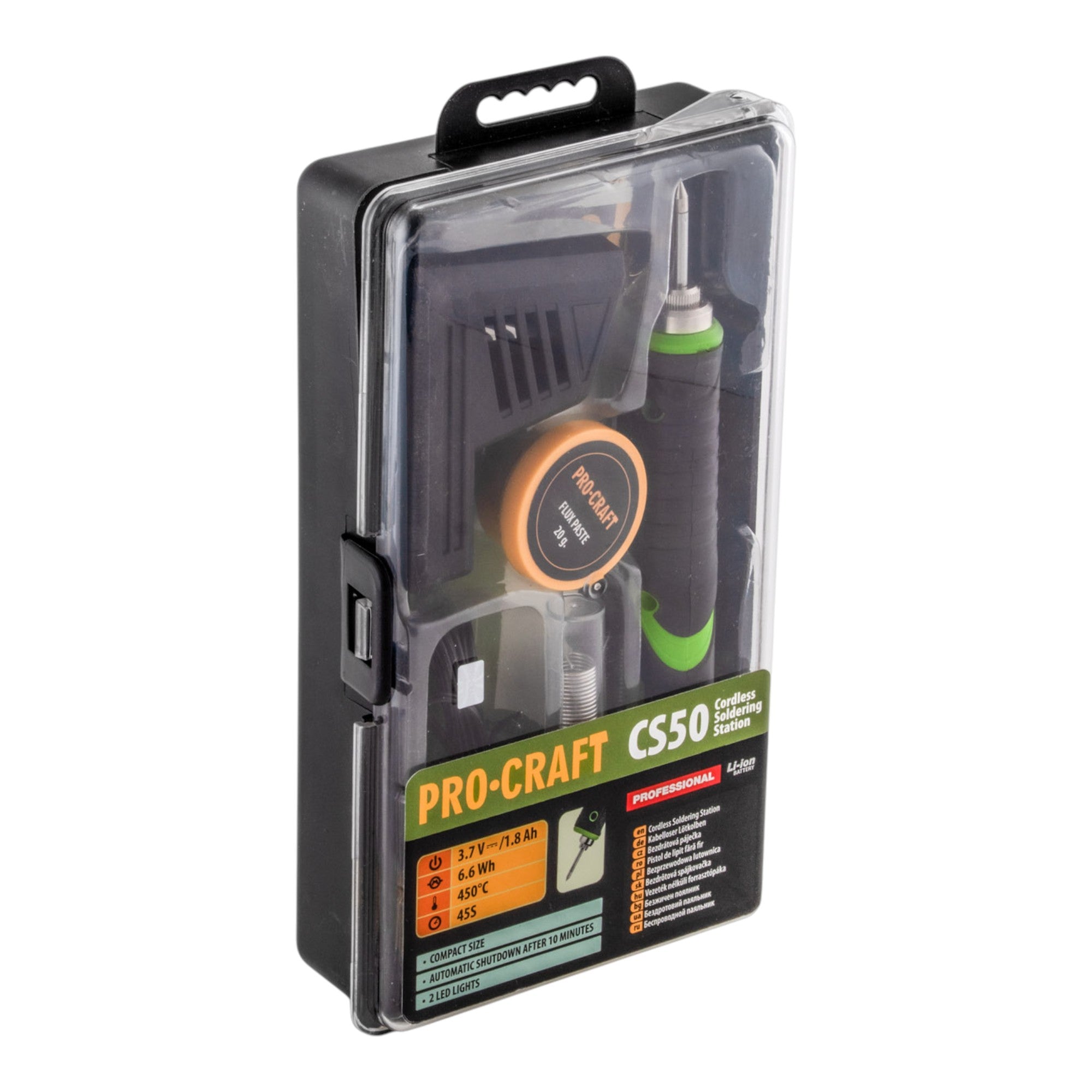 Procraft CS50 Akku Loetkolben 3 7 V 1 8 Ah 11 W 450 C Ladekabel Zubehoer 4 - toolbrothers