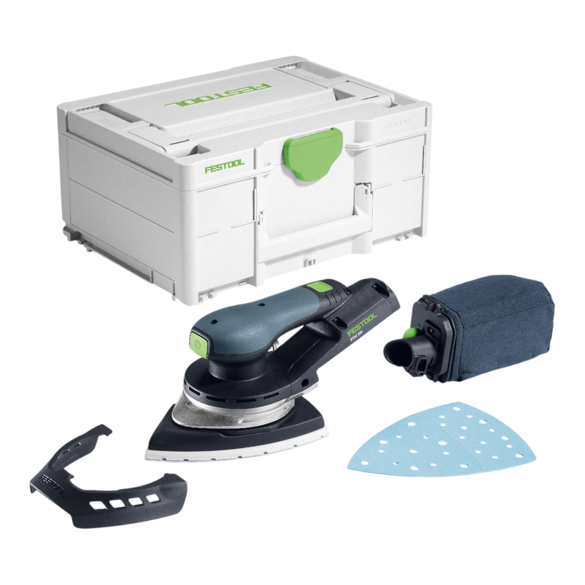 Festool DTSC 200-Basic Levigatrice triangolare a batteria 18 V 145 x 195 mm Brushless ( 577713 ) + Systainer - senza batteria, senza caricabatteria