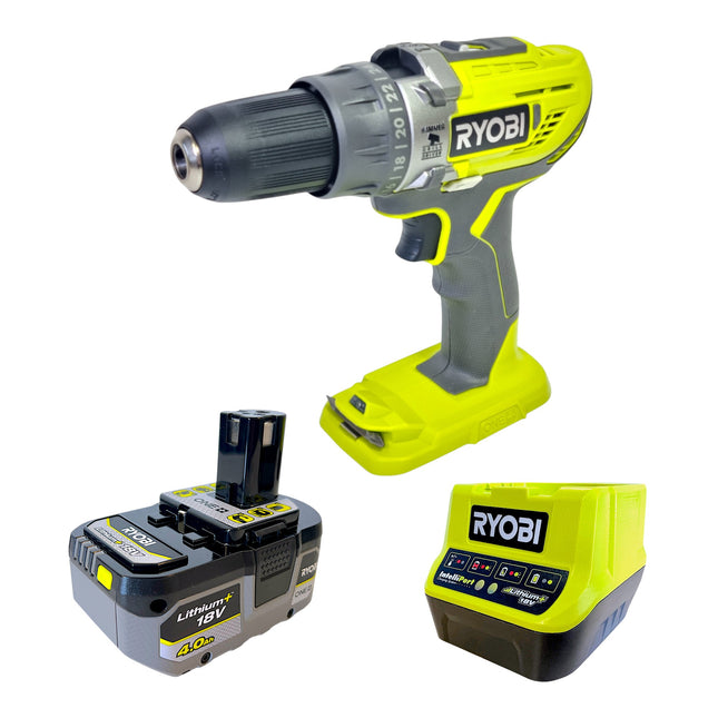 Ryobi R18PD3 0 Akku Schlagbohrschrauber 18 V 50 Nm 1x Akku 4 0 Ah Ladegeraet 0 - toolbrothers